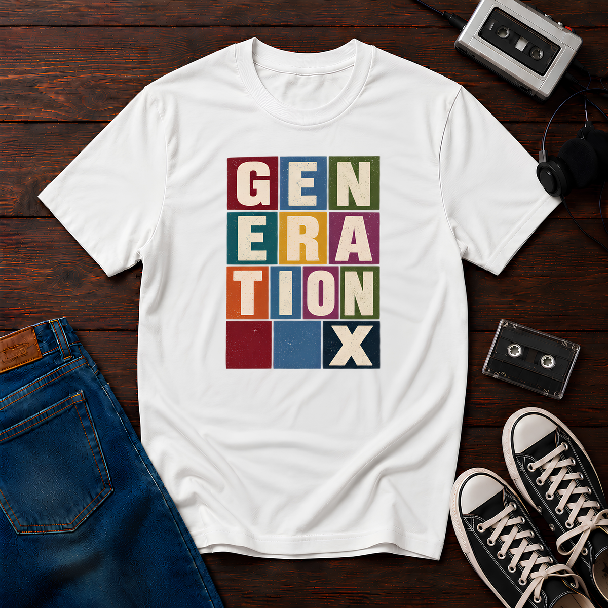 Retro Blocked Generation X T-Shirt