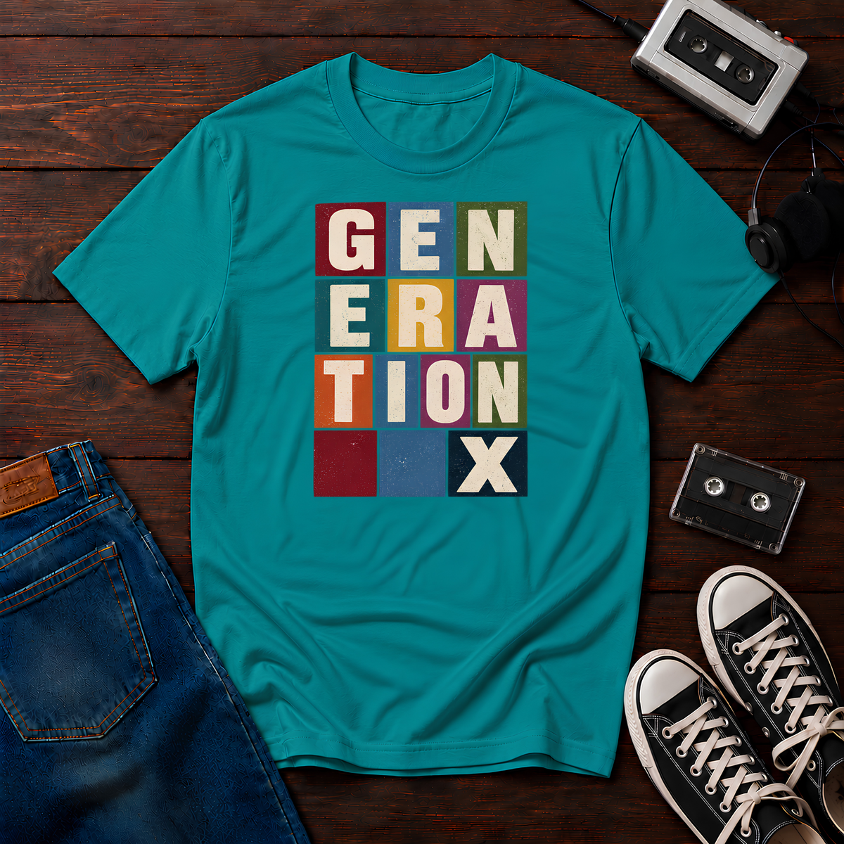 Retro Blocked Generation X T-Shirt