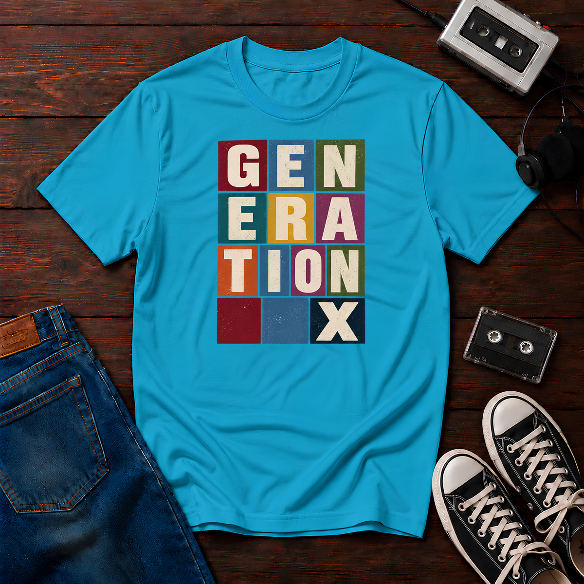 Retro Blocked Generation X T-Shirt