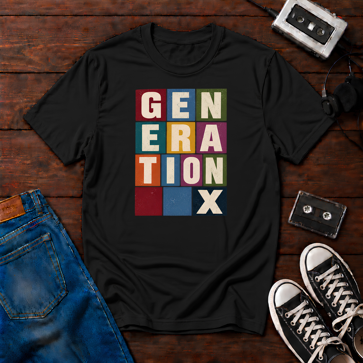Retro Blocked Generation X T-Shirt