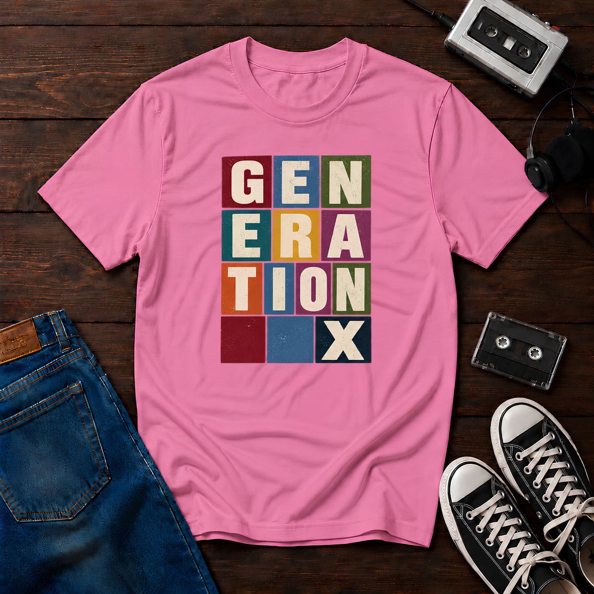 Retro Blocked Generation X T-Shirt