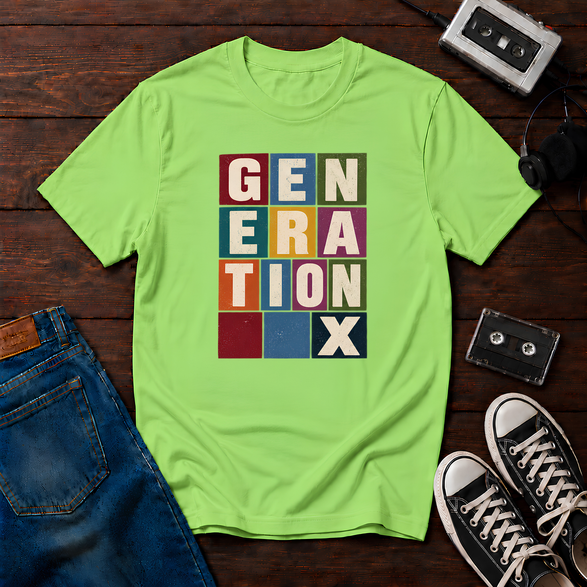 Retro Blocked Generation X T-Shirt