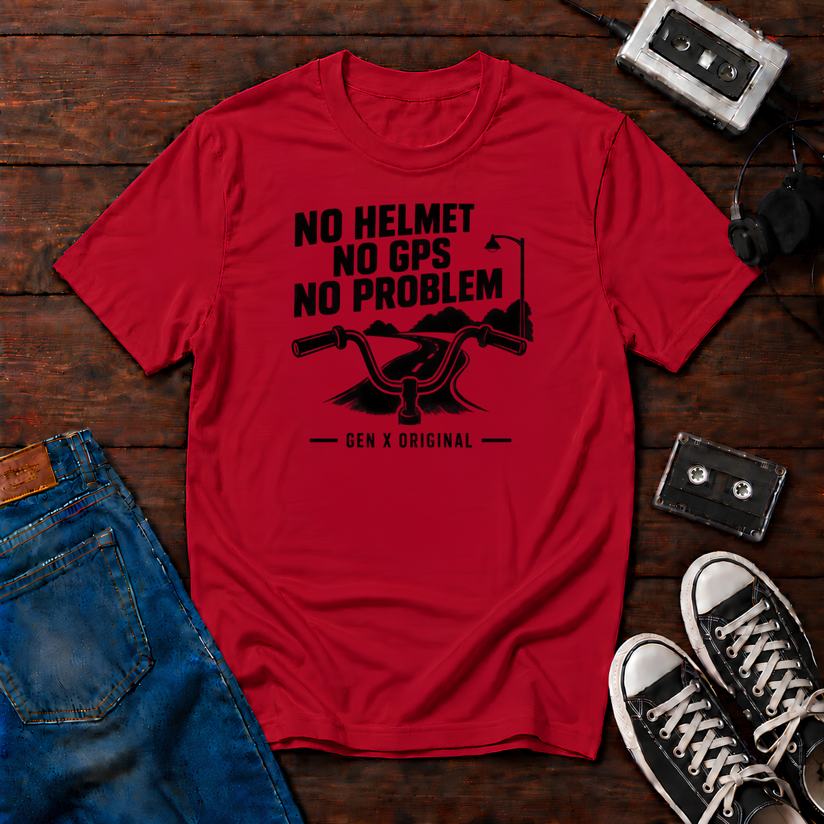 No helmet, no GPS, no problem T-Shirt